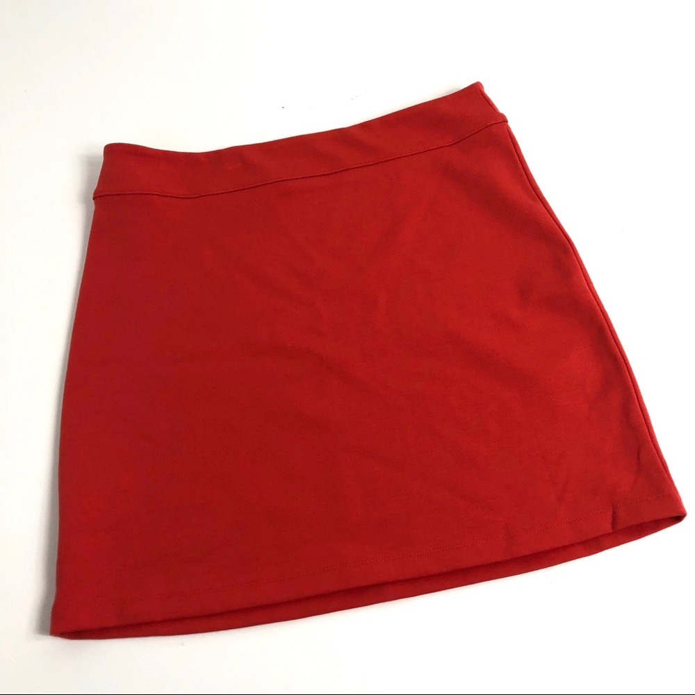 Silence + Noise Orange Bodycon Pull On Skirt L